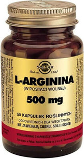 L-Arginina en forma libre 500 mg 50 cápsulas SOLGAR